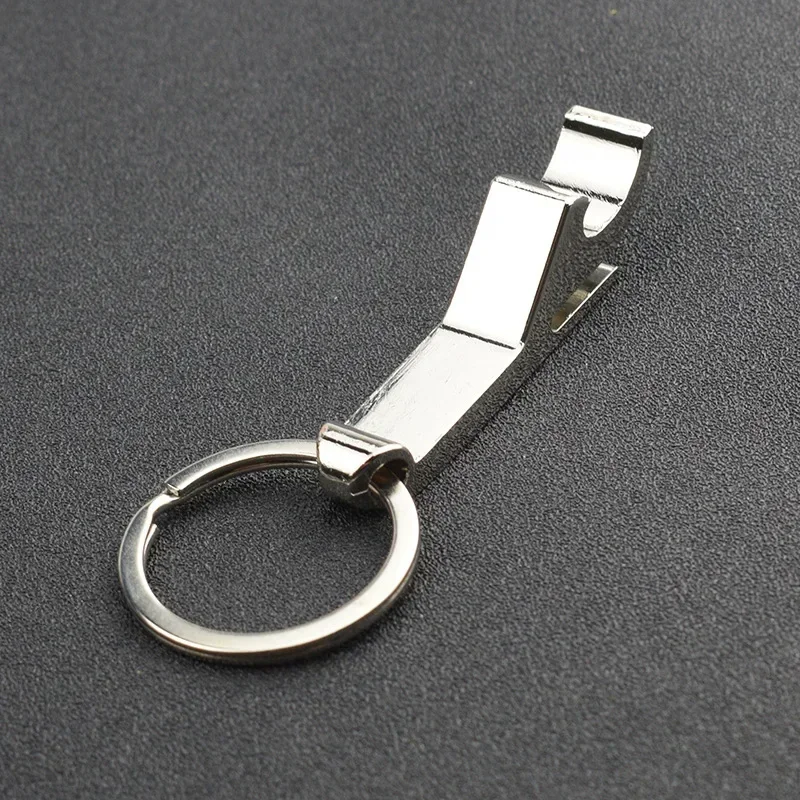Portachiavi Apribottiglie 4 In 1 Rosa Metallo – Accessorio Multifunzione Con Anello, Ciondolo Per Auto, Apribottiglie Compatto