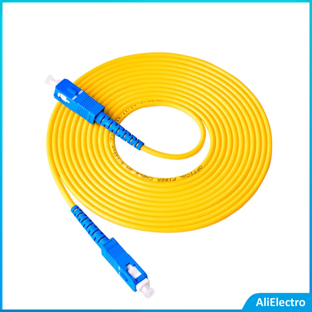 

50pcs Fibra Optica Jumper SC UPC to SC UPC Simplex 3.0mm PVC Single Mode Fiber Patch Cable 1M 2M 3M