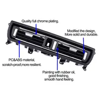 LHD avant Central gauche droite arrière climatiseur chromé Grille de ventilation panneau de sortie pour BMW série 5 F10 F11 2010-2017 3