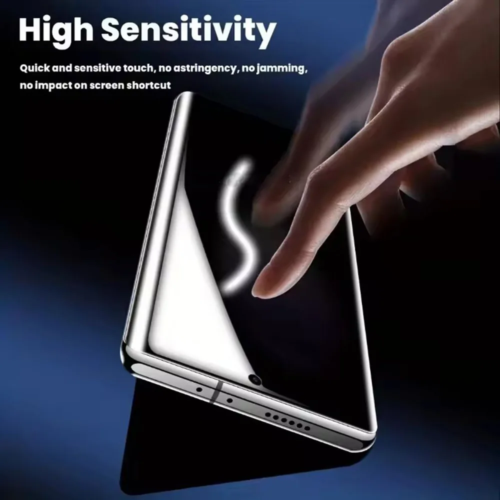 3-Pack Privacy Hydrogel Screen Protector Film – Anti-Fingerprint Unlock