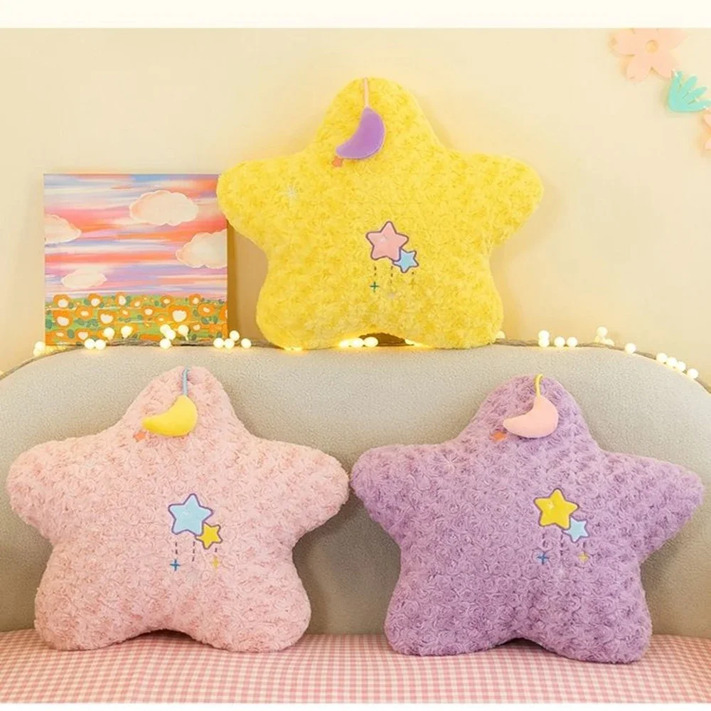 45CM Cute Star Moon Plush Toy Sofa Chair Cushion Sleeping Super Soft Leg Pillow Doll Birthday Gift To Friends Christmas