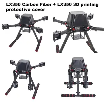 Telaio per Drone con Copertura Protettiva per Multicottero RC a 4 Assi, Quadricottero FPV, Elicottero Multirotore, Carrello di Atterraggio