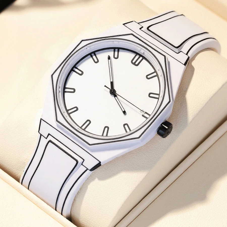 New Men's Watches Business Waterproof Silicone Wristbands Fashionable And Casual Quartz Watches for man Male Teen Reloj Hombre