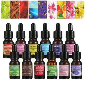 10ml Auto Pianta Naturale Olio Essenziale per Auto Deodorante Diffusore Umidificatore Ricarica Profumo Aroma per Auto Accessori Auto