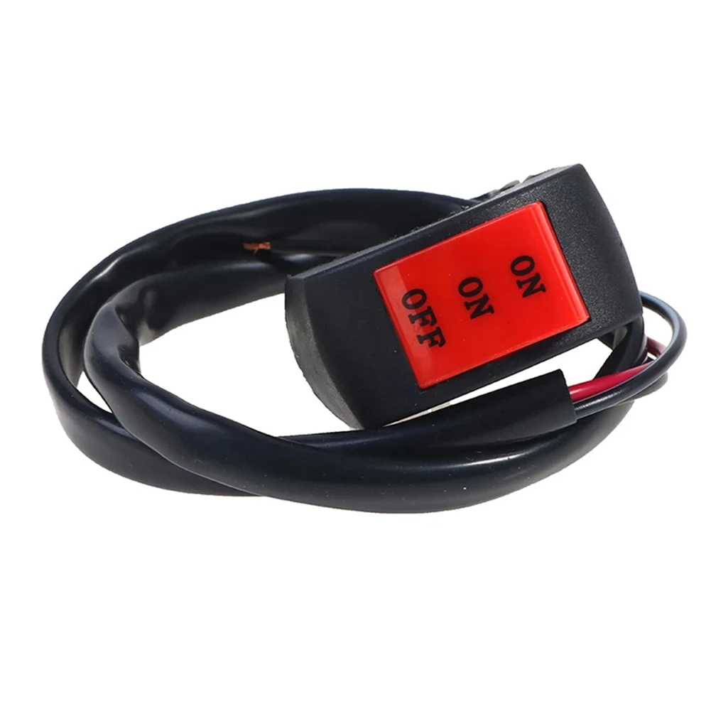 22-mm-LED-Scheinwerferschalter weit in der Nähe von dreizeiligen Motorrad-Lenkerschaltern, der als EIN/EIN/AUS-Schalter für allgemeine Lichter verwendet wird – Detail 8