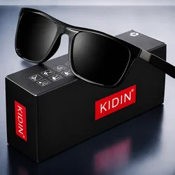 Vintage Polarized Sports Shield Sunglasses - Unisex Outdoor UV Protection (Black)