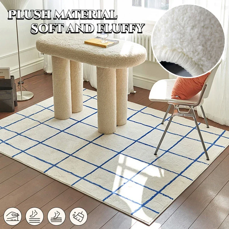 

Минимализм искусственная кожа для гостиной Большая площадь кофейные столики плюшевые коврики Декор для спальни раздевалка мягкие искусственные коврики