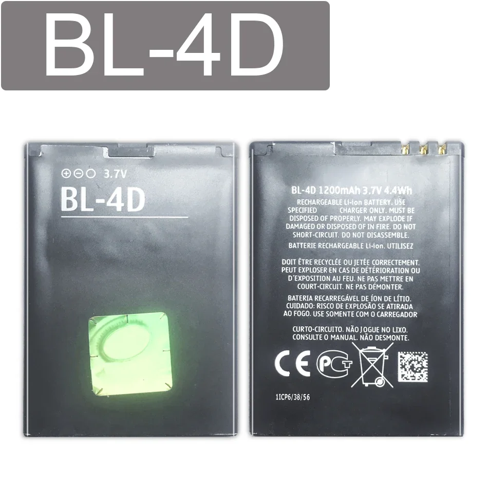 Batteria Bl-4D 1200Mah Per Nokia N97 Mini N8 E7 E5 803 N803 702T E6 N5 210 T7-00 Bl4D Batteria