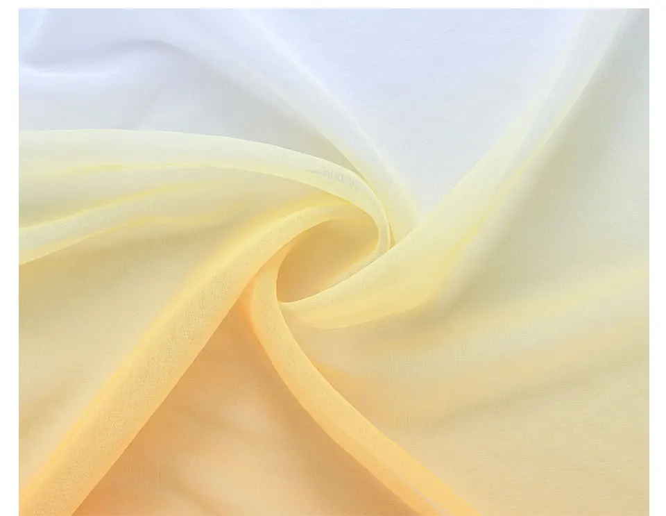 Description Picture 6 of itemGradient Left and Right Tulle Curtains For Living Room Bedroom Organza Yarn Sheer Voile Curtain Window Treatment Drapes Customs