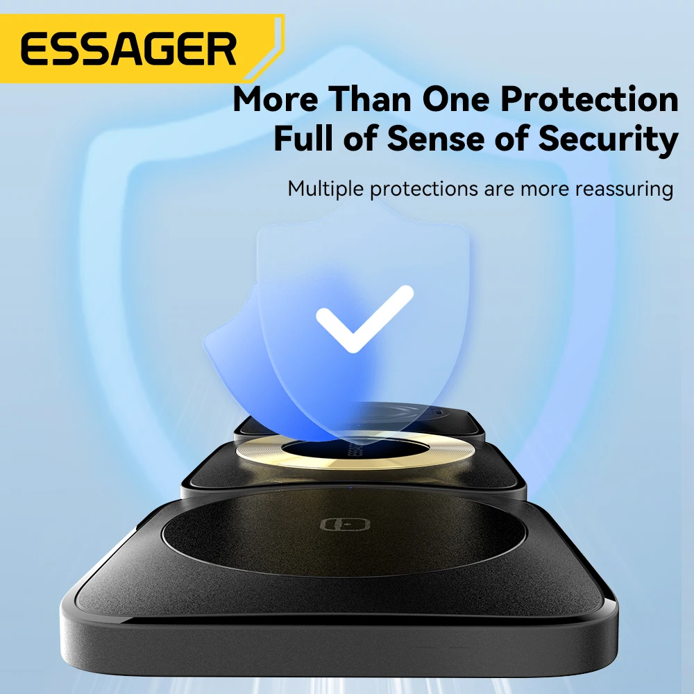 Essager 3 in 1 Magnetic Wireless Charger Stand for iPhone 14 13 12 Pro Max  Apple Watch AirPods 15W Fast Charging Dock Station