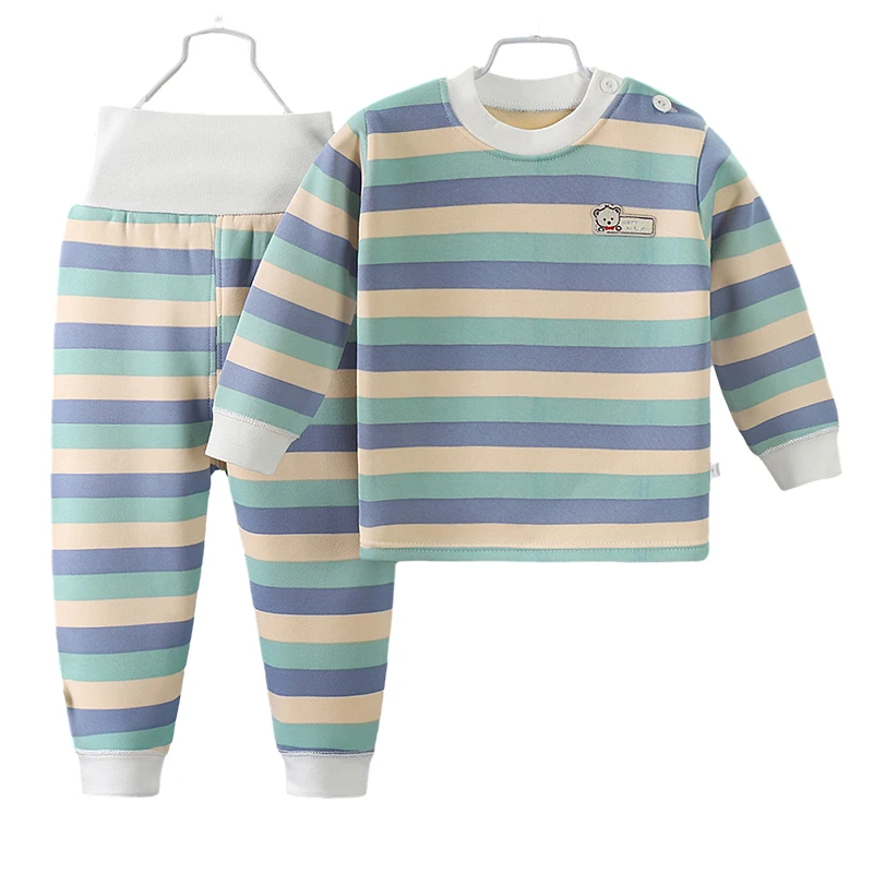 Thicken Warm Plush Children Clothes Sets for Boy Girl Underwear Suits Autumn Winter children clothes