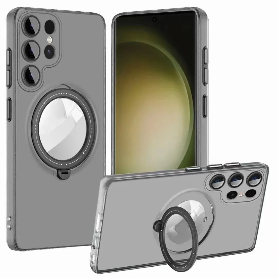

For Magsafe Luxury Silicone Transparent Case for Samsung Galaxy S23 Ultra S23plus Plus Magnetic Wireless Charging Cover