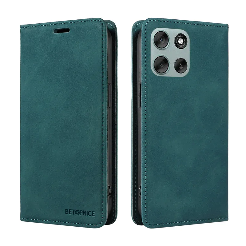 Anti-Theft Leather Wallet Flip Phone Case with Card Holder