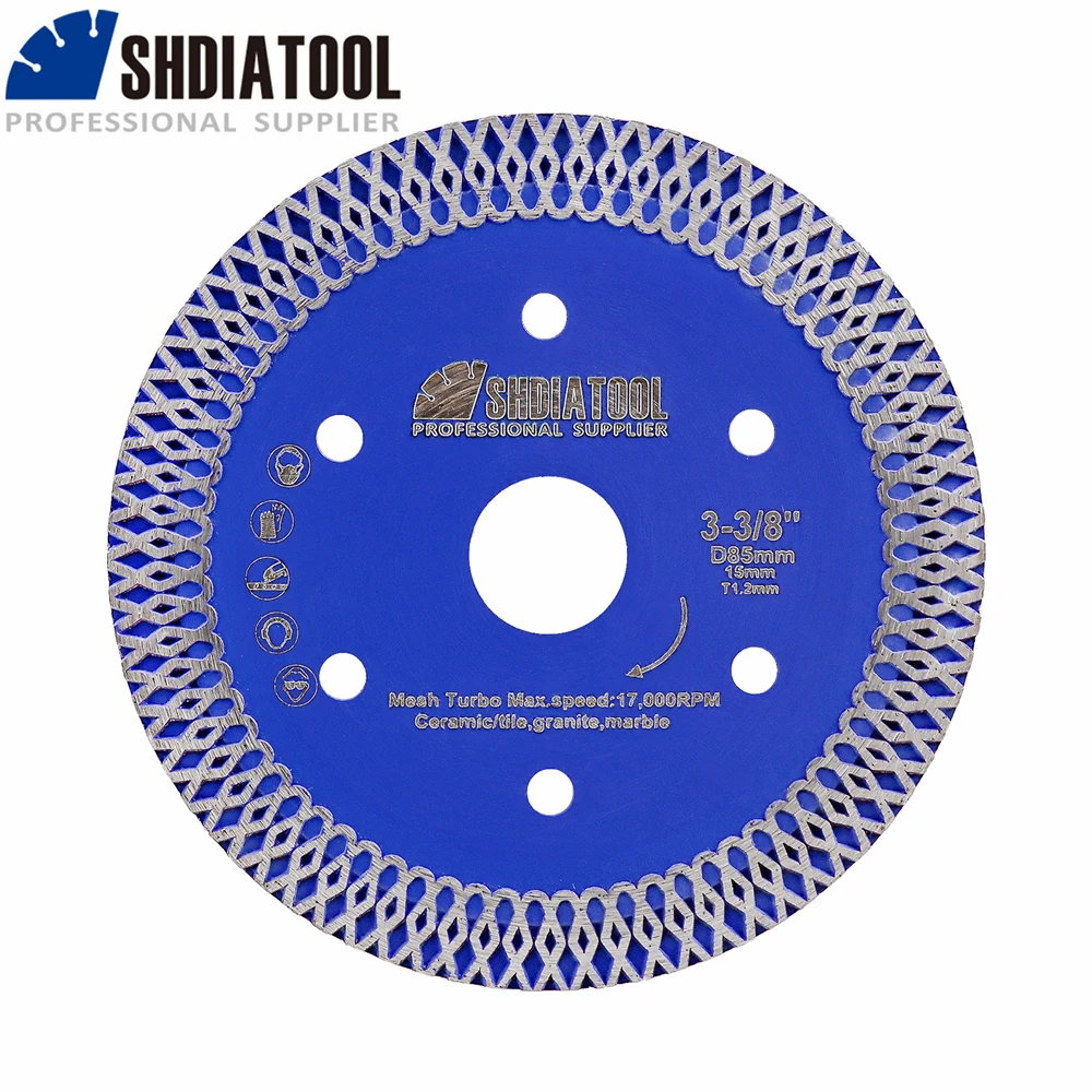 SHDIATOOL 1pc Diamond Super Thin 85mm Diamond Saw Blade Cutting Disc X