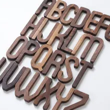 Black Walnut Wall Decorative Letters Numbers Combination DIY Wall Adhesive Decoration Letters House Numbes Home English Alphabet