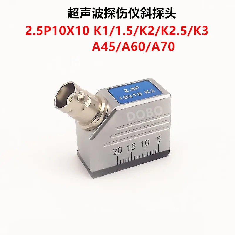 A45 A60 A70 4MHz 10x10 Angle Probe Transducer K1 K2 K3