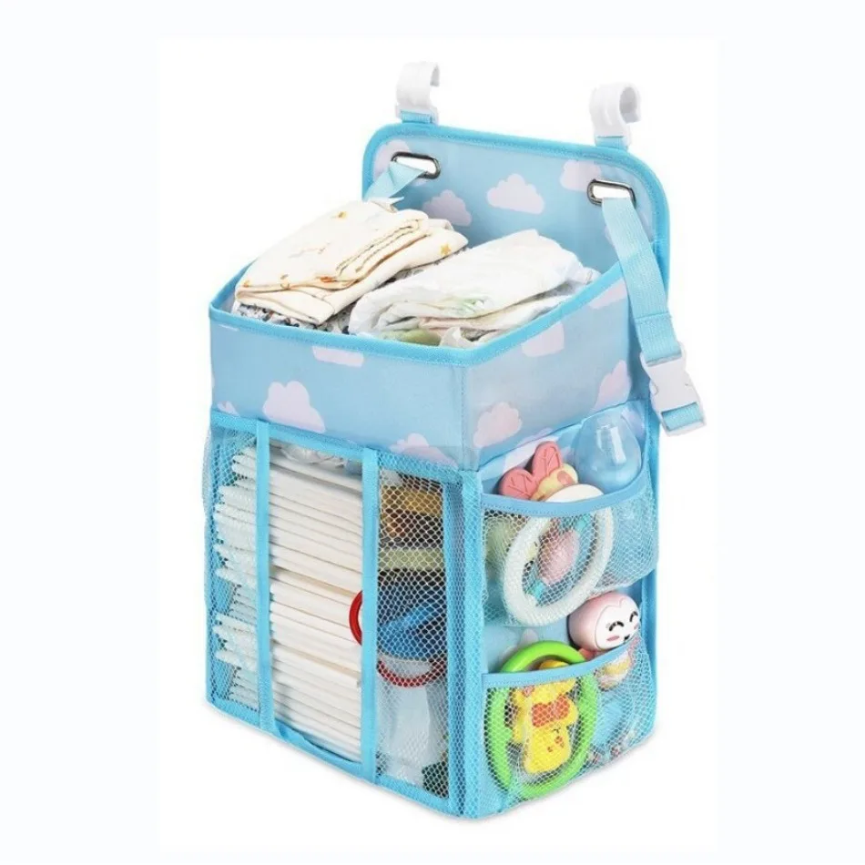 Baby Large Capacity Diaper Storage Bag Bed Orgernizer Diaper Bedside Hanging Foldable Storage Leisure Bag Multifunction