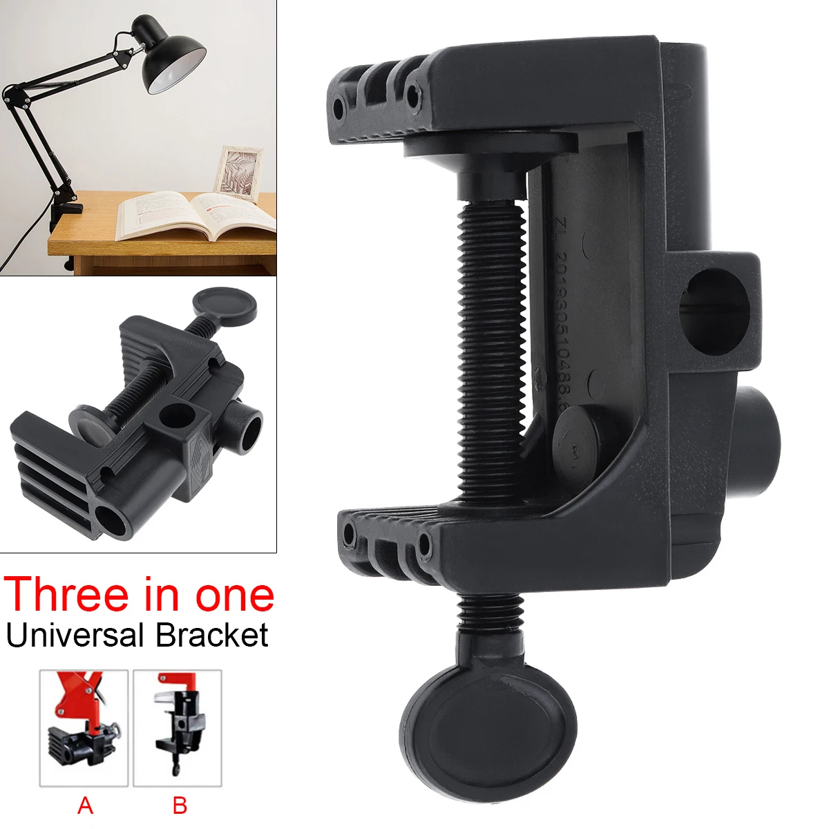 Desk Lamp Mount Holder C-Shape Made of Plastic DIY Fixed Clip for Table Light / Microphone / Camera 12mm cs lens cctv tv lens f1 2 1 3 fixed iris megapixel hd ir infrared cs mount for ccd cameras