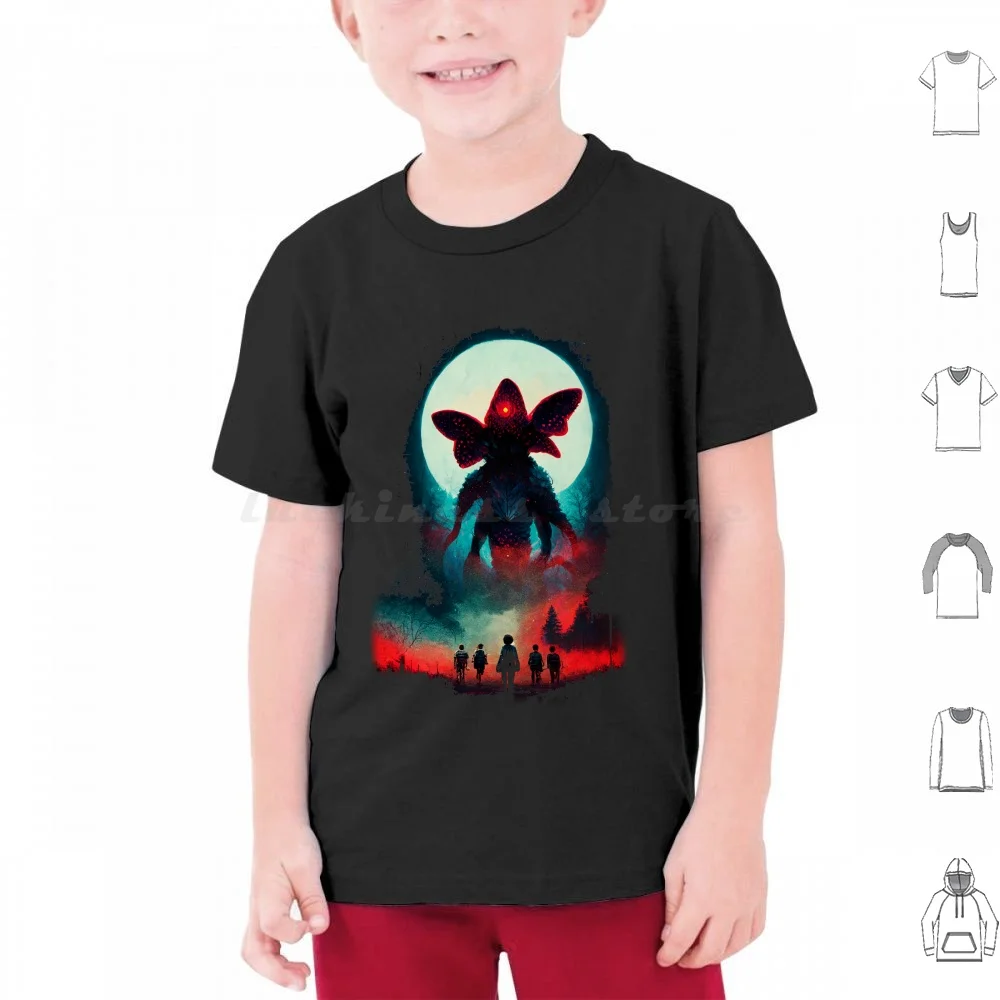 thumbnail image 1 of ( Demogorgon ) T Shirt 6xl Cotton Cool Tee Things Stranger Will Byers Mike Eleven Lucas Dustin 80s Hawkins Netflix 1980s 11, 1 of 5