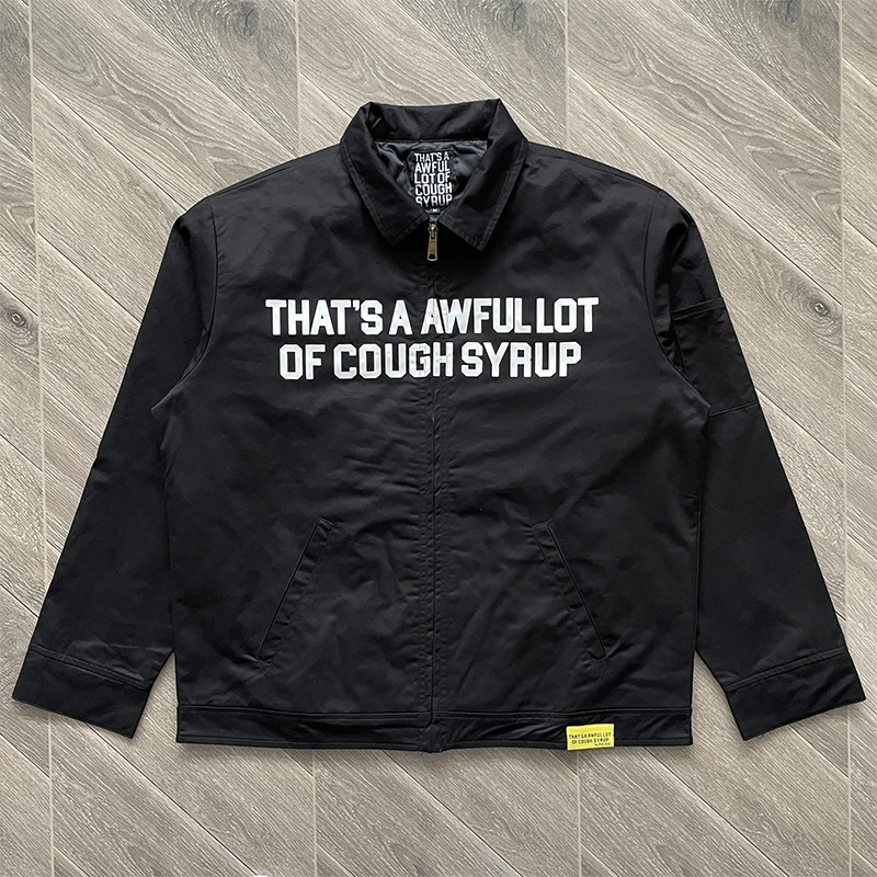 Veste bomber décontractée à imprimé lettres