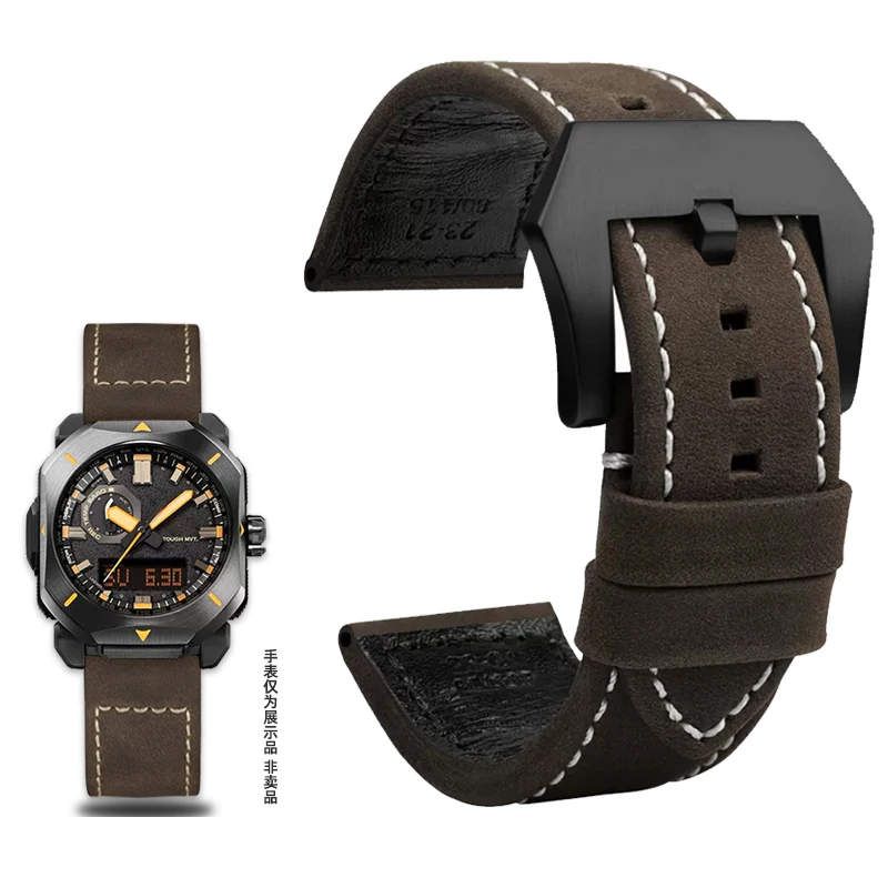 thumbnail image 1 of Correa de cuero para reloj Casio PROTREK PRW-6900Y PRW-6800 PRW-3400 PRW-6900 PRW-60 PRW-60YT, correa de reloj de acero de 23 mm, 1 of 5