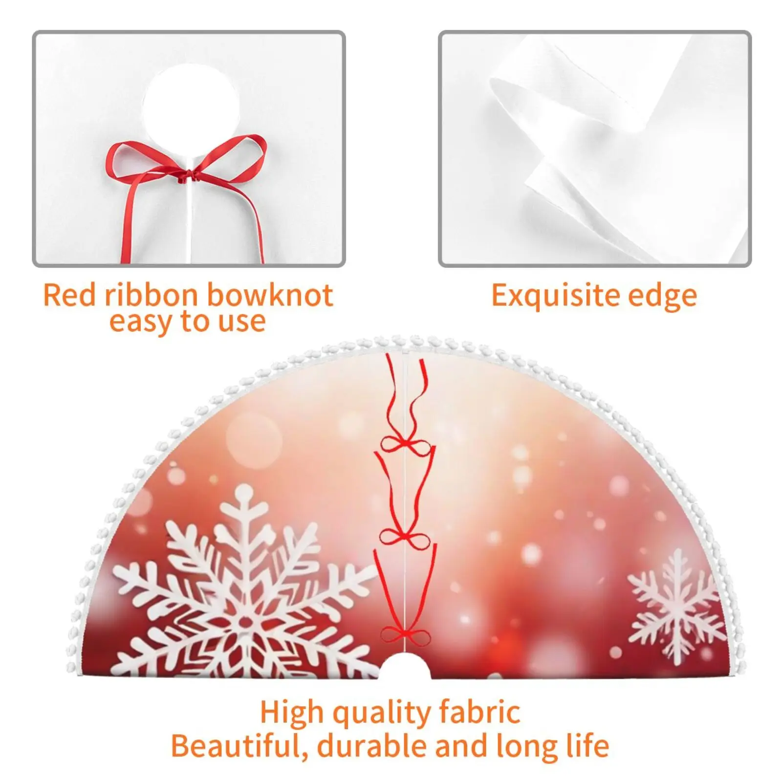Custom Christmas Tree Skirt with Pom-Pom Trim 4 | Custom Christmas Tree Skirt with Pom-Pom Trim 4