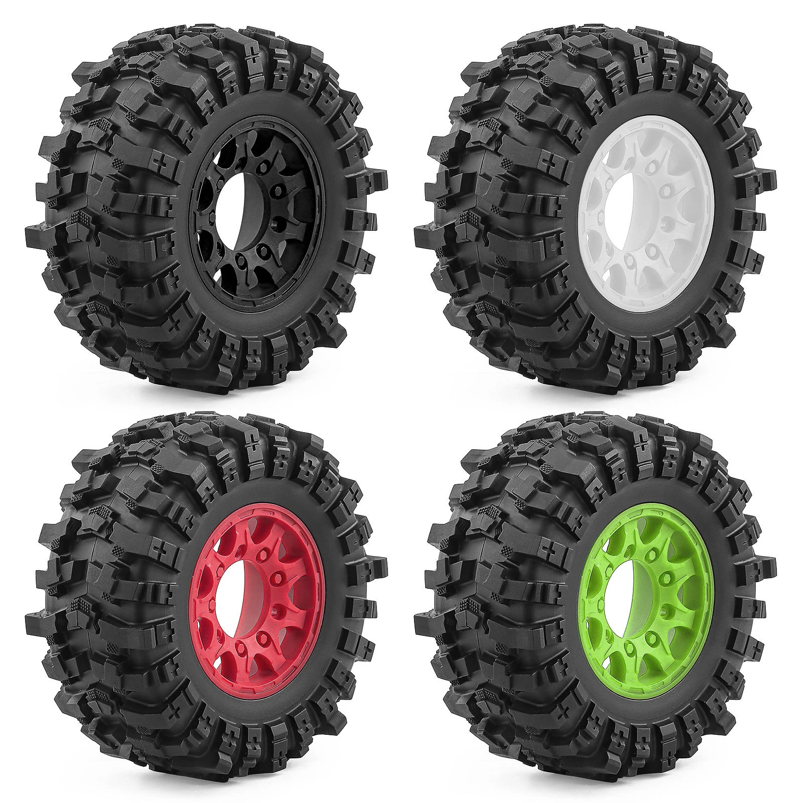 Set of 4 RC Wheels 18mm with Hex Bolts 12/14/17mm