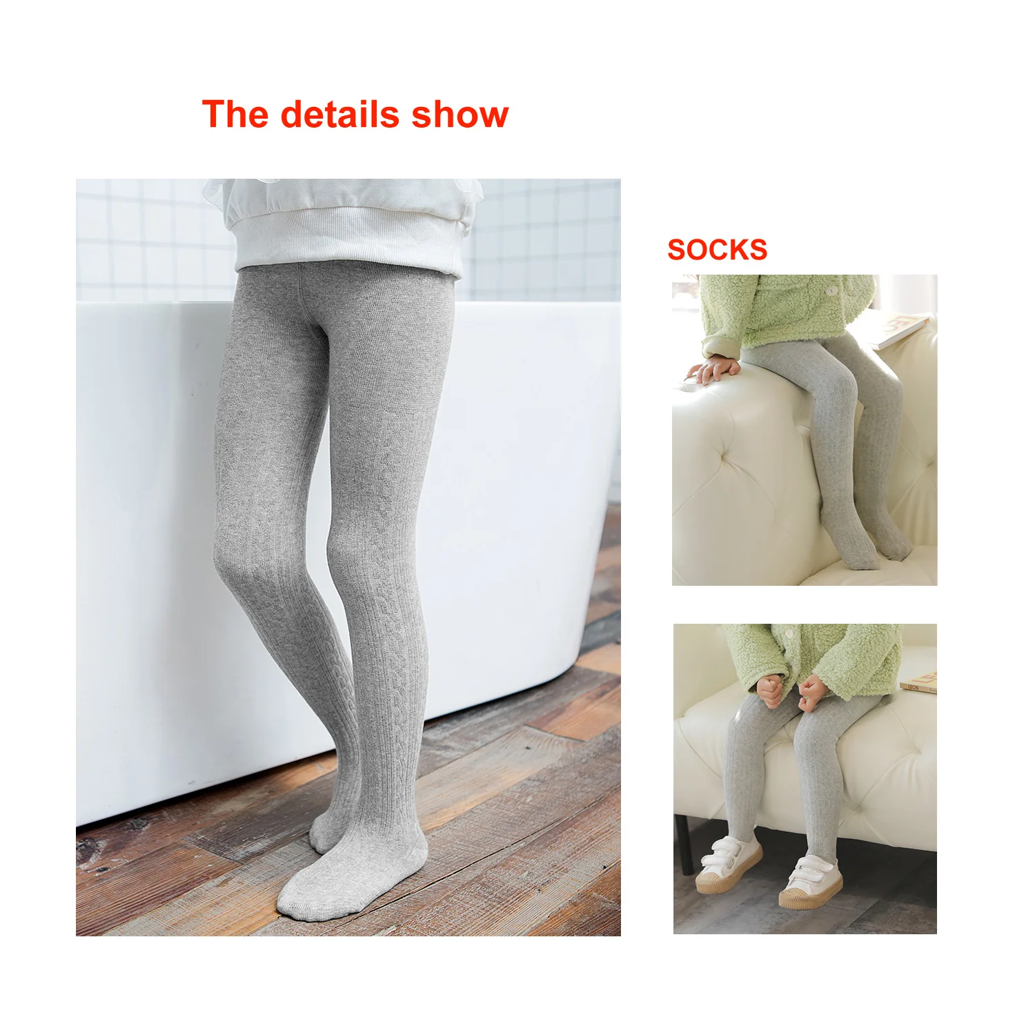 3 Pcs/Set Soft Cotton Baby Tights Winter and Autumn Elastic Girls' Knitted Baby Pantyhose Newborn Infant Pants Child Accessories