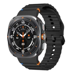 Premium Silicone Strap for Smartwatches - Ultra Durable and Stylish Design (Black)