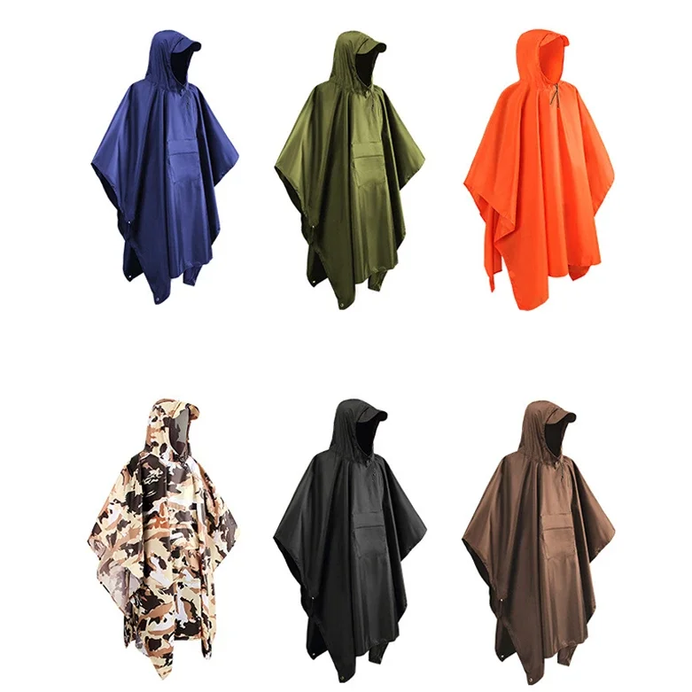 3 In 1 Outdoor Waterproof Raincoat Rain Coat Men Raincoat Women Awning From The Rain Motorcycle Poncho Picnic Mat