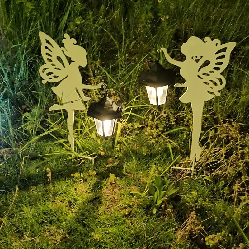 2Pcs Solar Outdoors Lights Gardens Floor Insertion Courtyard Iron Flower Fairy Lawns Villa Atmosphere Party Holiday Decor Lamps 2pcs new solar wind lights outdoor led courtyard garden hanging terrace balcony table atmosphere landscape party decorative lamp