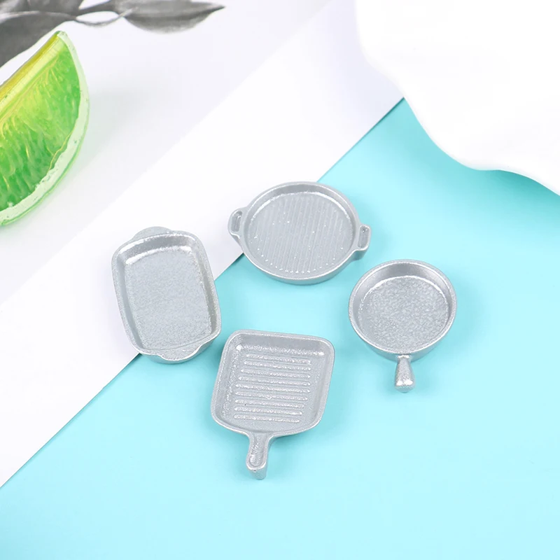 

4 шт./компл. 1:1 Кукольный домик, миниатюрная мебель, искусственная сковорода, модель для кукольного дома, Декор, дети, ролевые игрушки, DIY