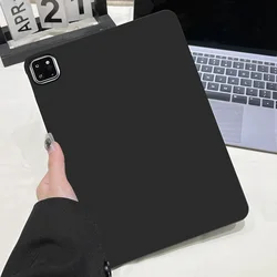 Black Soft Silicone Tablet Case - Durable TPU Back Cover for Redmi Pad SE 11 inch (Black)