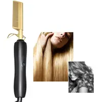 Professional Electric Ceramic Ionic Hair Straighten Straightener Brush Hot Comb Pressing Electric Hot Comb Hair Straightener 1