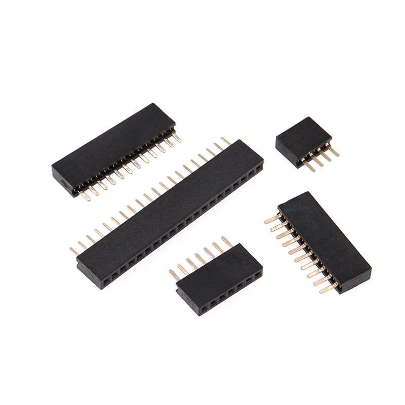 

10Pcs Single Row Pin Female Header Socket 1.27mm Pitch PCB Board Connector 2P-50Pin 1.27mm Pinheader Socket Strip For Arduino