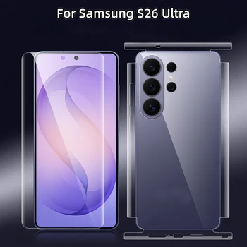 2 Pezzi Pellicola Idrogel Infrangibile a Copertura Totale con Bordi Laterali per Samsung Galaxy S26 Ultra S24 S25 Ultra Protezione Schermo
