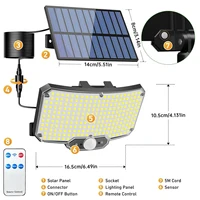 234LED Solar Lights Outdoor With 3 Modes Motion Sensor Solar Flood Lights with Remote IP65 Waterproof Security Solar Wall Lamp 2