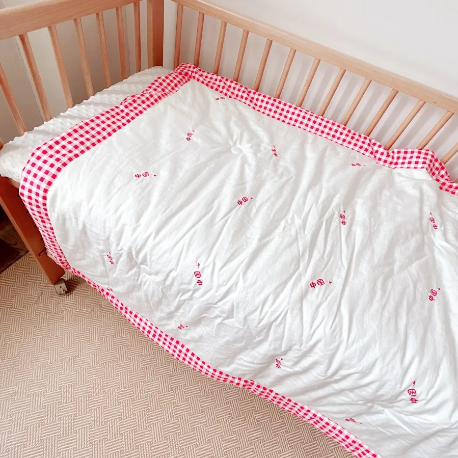 Class a Pure Cotton Embroidered Baby Quilt Newborn Baby Kindergarten Summer Cool Quilt All Year Round Breathable