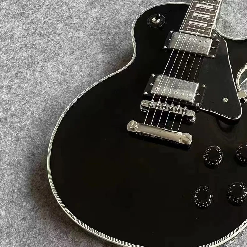Electric Guitar,Black lp guitar ， Mahogany Body, Made in China, Chrome Hardware, Free delivery