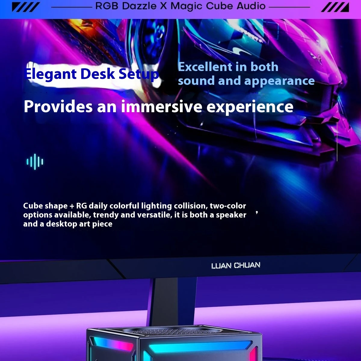 Altoparlanti Bluetooth portatili, radio FM, subwoofer per esterni, luce RGB, mini altoparlanti Bluetooth wireless intelligenti multifunzione per feste in casa_voghion.com