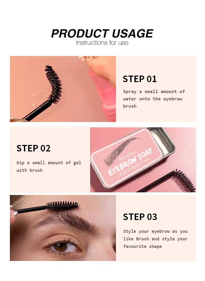 Натуральный прозрачный воск для бровей, водостойкий, прочный ...