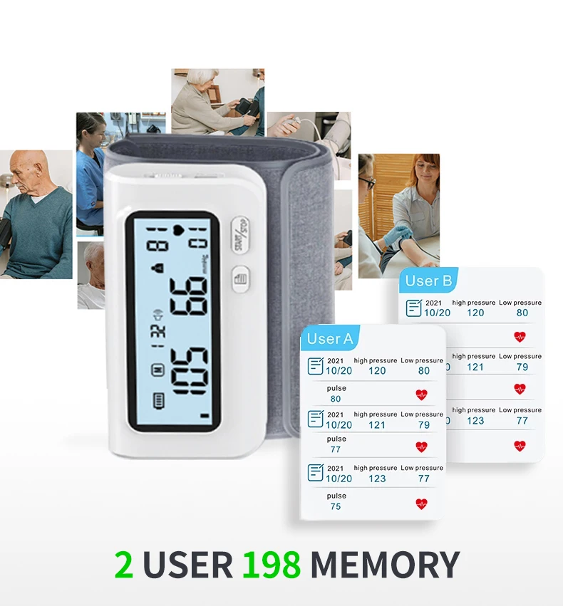 Recharge ALL-IN-ONE Medical Blood Pressure Monitor Tonometer 22-32 Cuff Arm Tensiometer Heart Rate Sphygmomanometer AiQUE blood pressure monitor blood pressure meter