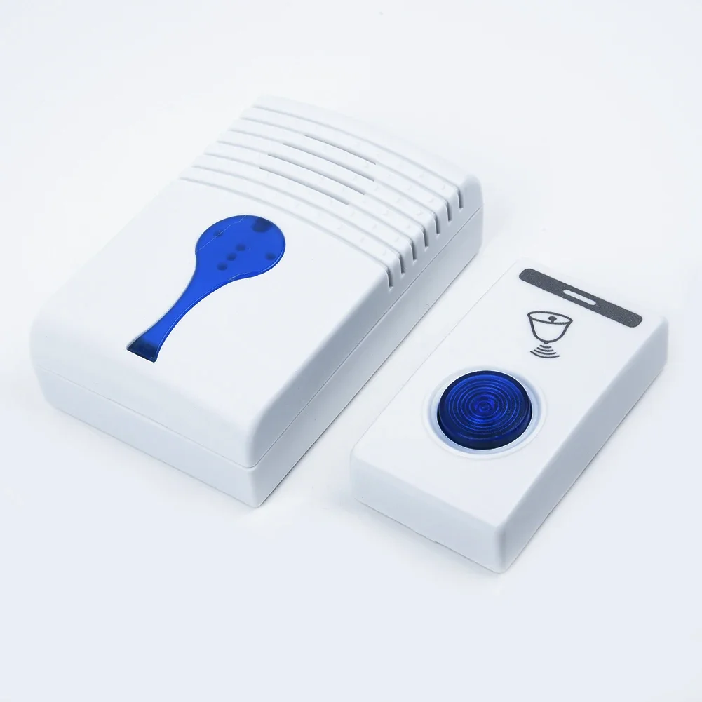 Wireless Doorbell Door Bell Button Doorbell Receiver Remote Control Transmitter Wireless Waterproof Double Speakers IP44 100m