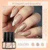 6PCS/SET 6ml Grey Color Glitter Nail Gel Set, UV Gel Nail Varnish Kit Soak Off UV LED Gel Semi-Permanent Nail Gel Set 6