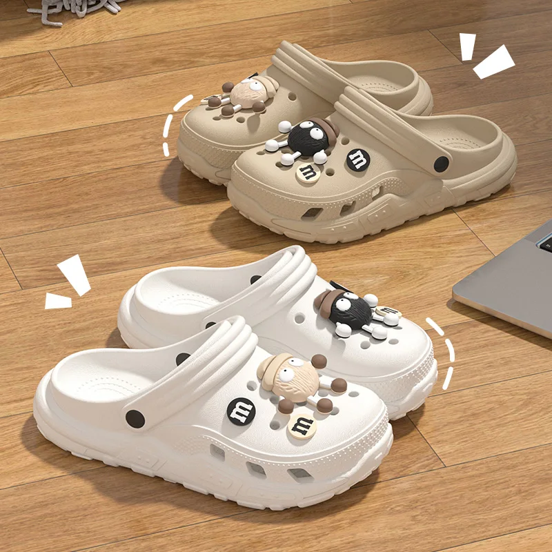 Cartoon Charms Cross Clogs Eva Soft Summer House Slippers Women's Sandals Slipper Man Shoes Kids Indoor Slipper 6