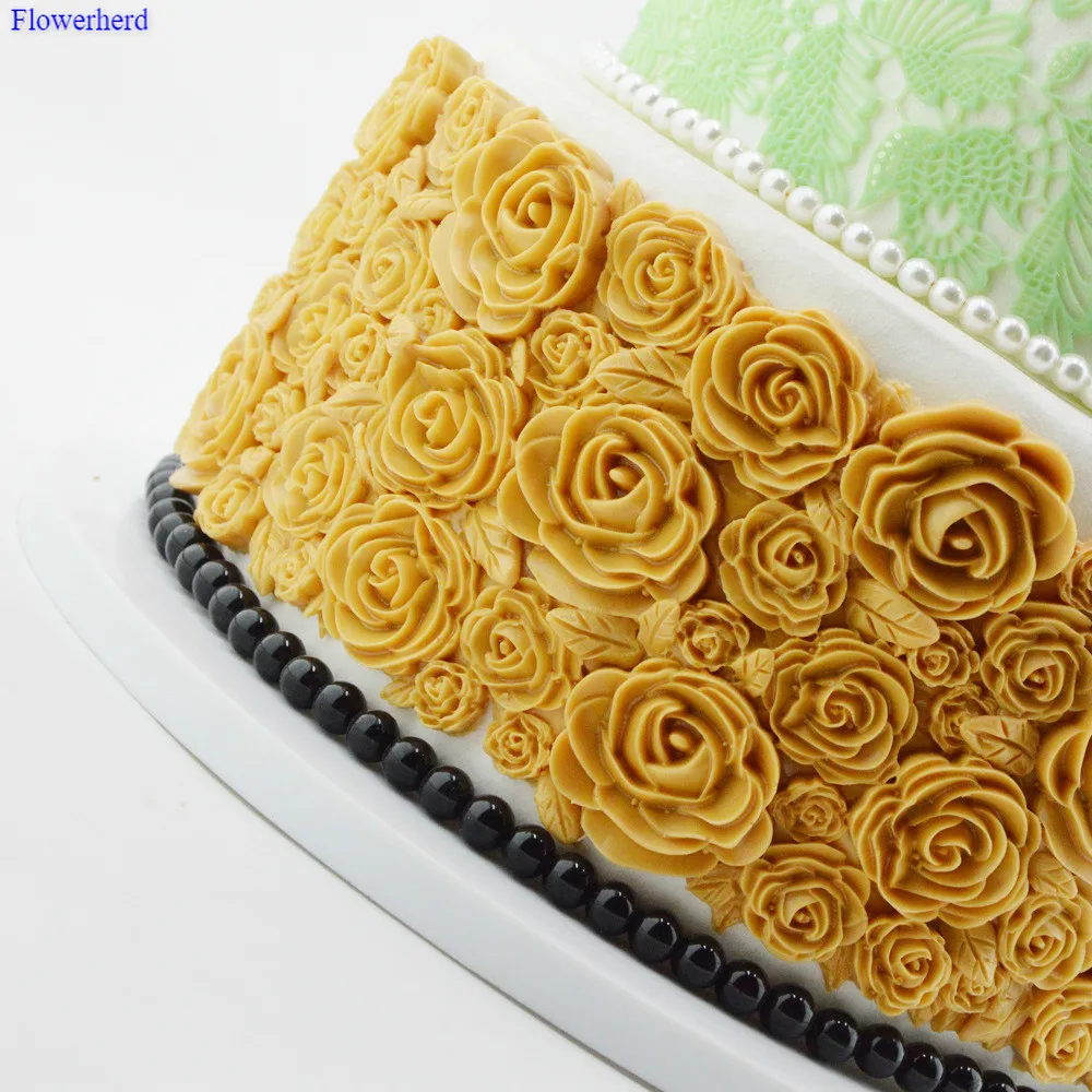 New 3D Roses Fondant Cake Silicone Mold Cake Decorating Tools ...