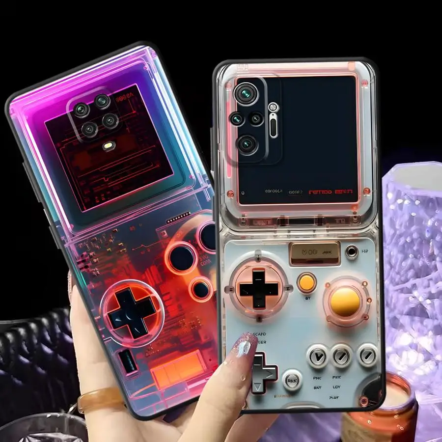 Retro Game Console Black Soft Phone Cover Case