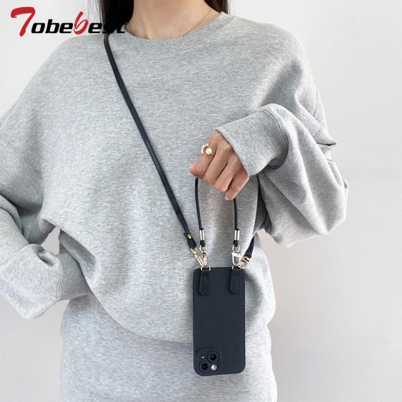 Versatile Crossbody Lanyard Handheld Wrist Strap Silicone Case