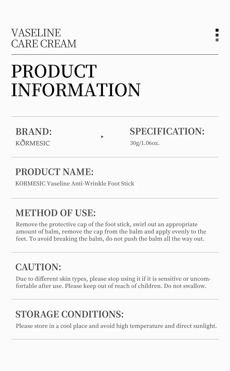 Description Picture 6 of item60% Urea Foot Cream Feet Heel Anti-Chapping Ultra-hydrating Softening Dry Cracked Product Gentle Exfoliation Daily Hand Foot Car
