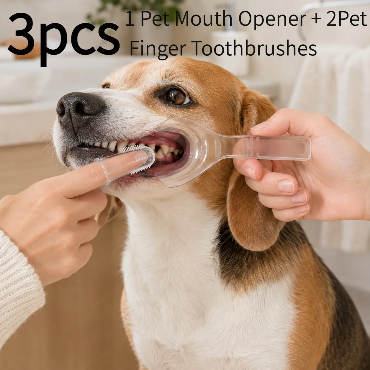 1 set of oral cleaning supplies for pets, oral care tools for cats and dogs